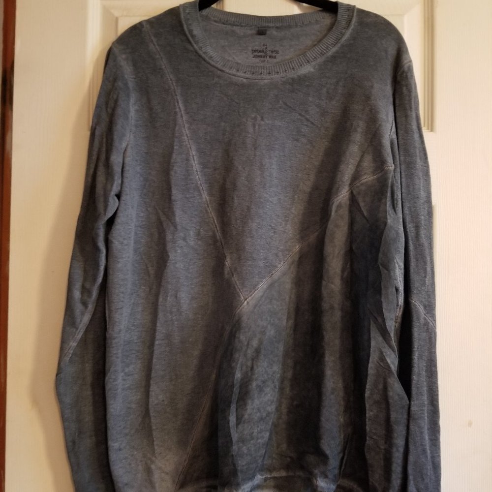 Johnny Was Pete & Greta Gray Silk Contrast Tee S